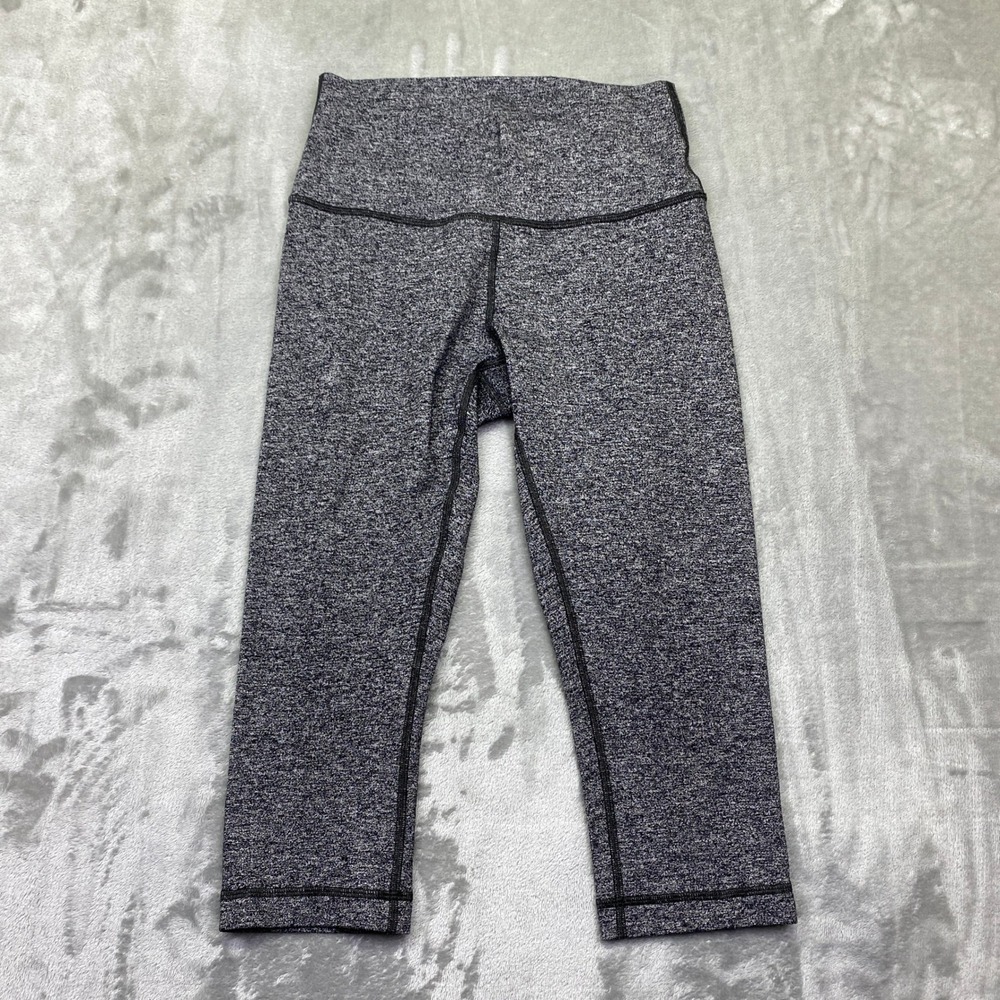 Lululemon Wunder Under Hi-Rise 1/2 leggings Crop Speckle Athleisure Size 4